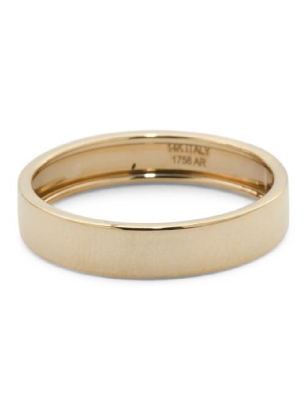 GOLDEN CLEF Made In Italy 14kt Gold Cigar Band Ring